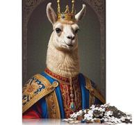 1000 Piece Llama King Jigsaw Puzzles for Adult Teenagers Paper Puzzles For Family Fun & Game Night 1000pcs (38x26cm)