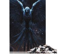 1000 Piece Lone Eagle Soars Night Sky Jigsaw Puzzles for Adult Teenagers Wooden Puzzle Adult Jigsaw Puzzle Puzzle for Adults And Teenager 1000pcs (75x50cm)