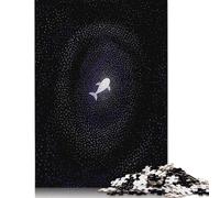 1000 Piece Lonely Whale in The Cosmos Puzzles for Adults & Wooden Puzzles Educational Puzzle Family Game 1000pcs (75x50cm)
