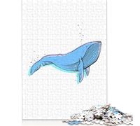 1000 Piece Lonely Whale Square Jigsaw Puzzles for Adults & Paper Puzzles Learning Educational Toys Family Games 38x26cm/1000pcs