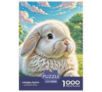 1000 Piece Lop-eared Rabbit Game Puzzle for Adults Gifts Fun Challenging Home Decors Animal Jigsaw Puzzle for Adults And Kids Age 12 And Up 38x26cm/1000pcs