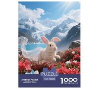 1000 Piece Lop Rabbit Jigsaw Puzzle for Adults - Family Fun, Family Game, Sea of Flowers Jigsaws, Decoration Gifts 38x26cm/1000pcs