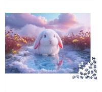 1000 Piece Lop Rabbit Jigsaw Puzzle for Adults Kids - A Mindful Challenge, Family Game, Salt Lake Jigsaws, Home Decoration Unique Gift 70x50cm/1000pcs