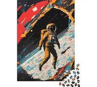 1000 Piece Lost Astronaut Square Puzzle for Adults Wooden Puzzles Educational Puzzle Family Game 1000pcs (75x50cm)