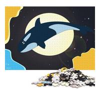 1000 Piece Lost Orca In The Cosmos Creative Square Jigsaw Puzzles for Adults & Paper Puzzles Educational Toys 38x26cm/1000pcs