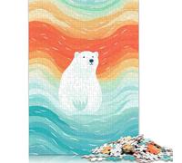 1000 Piece Lost Polar Bear Creative Square Jigsaw Puzzles for Adults & Paper Puzzles Stress Relief Puzzle Games And Unique 38x26cm/1000pcs