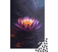 1000 Piece Lotus Bloom Puzzles for Wooden Puzzles Educational Game for Adult 1000pcs (75x50cm)