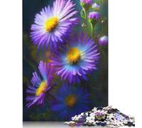 1000 Piece Luminous Aster Flower Art Adult Puzzles Paper Puzzle for Adults Educational Game Challenge Toy 1000pcs (38x26cm)