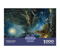 1000 Piece Luminous Forest Square Jigsaw Puzzles for Adults, Wooden Puzzles Educational Game for Children 1000pcs (75x50cm)