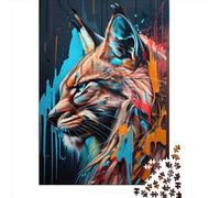 1000 Piece LYNX Panorama Set Left Square Puzzle for Adults, Wooden Puzzles Puzzle Hands-on Game 1000pcs (75x50cm)