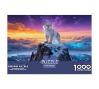 1000 Piece Lynx Snowy Jigsaw Puzzle for Adults & Kids - Family Fun, Family Game, Mountain Peak Puzzles, Decoration Birthday Gifts 38x26cm/1000pcs