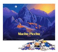 1000 Piece Machu Picchu at Dusk Jigsaw Square Puzzle for Adults & Wooden Puzzles Educational Game Challenge Toy 1000pcs (75x50cm)