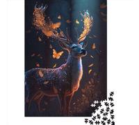 1000 Piece Magic Butterfly Deer Dream Jigsaw Puzzlesfor Adults Wooden Puzzle Jigsaws for Adults For Family Fun & Game Night 1000pcs (75x50cm)