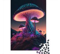 1000 Piece Magic Mushroom On A Hill Adult Puzzles Wooden Puzzle for Adults Educational Game Challenge Toy 1000pcs (38x26cm)