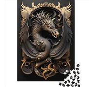 1000 Piece Magical Dragon Art Deco Jigsaw Puzzles for Adult Teenagers Home Educational Games DIY Toys 1000pcs (75x50cm)
