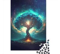 1000 Piece Magical Tree21 Square Puzzle for Adults, Wooden Puzzles Puzzle Hands-on Game 1000pcs (75x50cm)