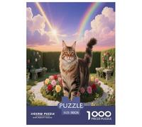 1000 Piece Maine Coon Cat Jigsaw Puzzle for Adults - Family Fun, Educational Games, Cat Garden Jigsaws, Decoration Birthday Gifts 38x26cm/1000pcs