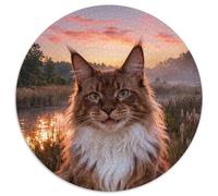1000 Piece Maine Coon Jigsaw Puzzle for Adults & Kids - Family Game Night & Educational Fun, Reed Bed Puzzles, Home Decoration Birthday Gifts 1000pcs (67.5x67.5cm)