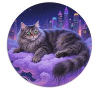 1000 Piece Maine Coon Jigsaw Puzzles for Adults Kids Challenge High Difficulty Game Decoration Maine Coon City Jigsaws Birthday Gifts 1000pcs (67.5x67.5cm)