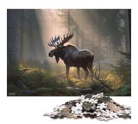 1000 Piece Majestic Moose in Lapland Creative Square Jigsaw Puzzles for Adults And Paper Puzzles Educational Game for Adult 38x26cm/1000pcs