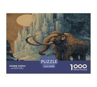 1000 Piece Mammoth Game Puzzle for Adults Gifts Educational Games Home Decoration Ancient Animals Jigsaw Puzzle for Adults And Kids Age 12 And Up 52x38cm/1000pcs