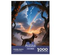 1000 Piece Manchester Terrier Jigsaw Puzzle for Adults - Family Fun, Educational Toys, Dog Magical Forest Puzzles, Home Decoration Unique Gift 38x26cm/1000pcs