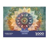 1000 Piece Mandala Game Puzzle for Adults Gifts Fun Challenging Home Decoration Brainteasing Art Style Jigsaw Puzzle for Women Men Adult 70x50cm/1000pcs