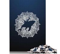1000 Piece Mandala Humpback Whale Square Puzzles for Adults & Wooden Puzzles Educational Game 1000pcs (75x50cm)
