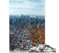 1000 Piece Manhattan Square Jigsaw Puzzles for Adults & Wooden Puzzles Learning Educational Toys Family Games 1000pcs (75x50cm)