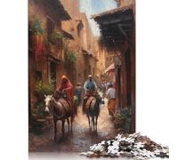 1000 Piece Marrakech Morocco Beauty Square Puzzles for Adults, Wooden Puzzles Family Entertainment Toys 1000pcs (75x50cm)