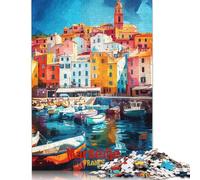 1000 Piece Marseille Art Poster Jigsaw Square Puzzle for Adults & Wooden Puzzles Educational Game Challenge Toy 1000pcs (75x50cm)