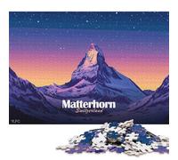 1000 Piece Matterhorn Switzerland Mountain Landscape Puzzles for Adults Paper Puzzles Educational Games For Kids 38x26cm/1000pcs