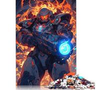1000 Piece Mech Warrior in Action Square Puzzles for Adults And Wooden Puzzles Family Activity 1000pcs (75x50cm)