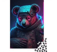 1000 Piece Mechanical Bear Jigsaw Puzzles for Adults Wooden Puzzle for Adults And Teenager Educational Puzzle 1000pcs (75x50cm)