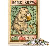 1000 Piece Medieval Bober Kurwa Beaver Jigsaw Puzzlesfor Adults Teenagers Wooden Puzzle Adult Jigsaw Puzzle Sustainable Puzzle for Adults | Games 1000pcs (75x50cm)