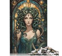 1000 Piece Medusa Square Jigsaw Puzzles for Adults, Wooden Puzzles Educational Game for Children 1000pcs (75x50cm)