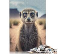 1000 Piece Meerkat Looking at You Jigsaw Puzzles for Adults Learning Educational Toys Family Games Birthday Gifts 1000pcs (38x26cm)