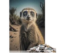 1000 Piece 'Meerkat Looks Curious Jigsaw Puzzle for Adults And Teenager Sustainable Puzzle for Adults | Games 1000pcs (75x50cm)
