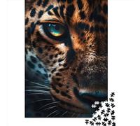 1000 Piece Mesmerizing Leopard Eye Jigsaw Puzzle for Adult Teenagers Wooden Learning Educational Toys 1000pcs (75x50cm)