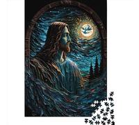 1000 Piece Midnight_Jesus_Christus Creative Square Jigsaw Puzzles for Adults & Wooden Puzzles Stress Relief Puzzle Games And Unique 1000pcs (75x50cm)