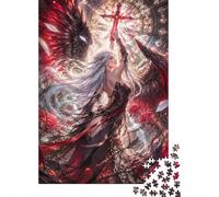 1000 Piece Mini Jigsaw Puzzle For Adults Angel Wings Rose Gift Idea | 52x38cm Cardboard Puzzle Lovers Family Bonding Puzzle Game Birthday Gift Home Decor