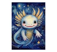 1000 Piece Mini Jigsaw Puzzle for Adults Axolotl Star Night Gift Idea
