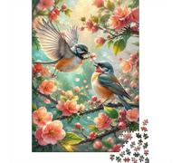 1000 Piece Mini Jigsaw Puzzle For Adults Bird Flower Branch Birthday Gift