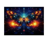 1000 Piece Mini Jigsaw Puzzle For Adults Butterfly Light Galaxy Gift Idea | 70x50cm Cardboard Puzzle Lovers Mind Relaxation Handmade Puzzle Gathering Gift Living Room Decor