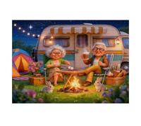 1000 Piece Mini Jigsaw Puzzle For Adults Caravan Campfire Rabbit Gift Idea
