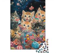 1000 Piece Mini Jigsaw Puzzle For Adults Cats Candy Jar Gift Idea