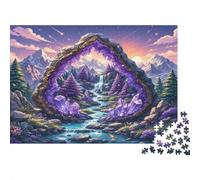 1000 Piece Mini Jigsaw Puzzle For Adults Crystal Forest River Birthday Gift | 38x26cm Cardboard Puzzle Lovers Mind Relaxation Puzzle Game Gathering Gift Living Room Decor