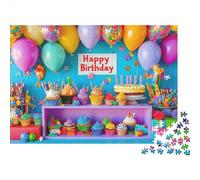 1000 Piece Mini Jigsaw Puzzle For Adults Cupcake Balloon Cake Birthday Gift