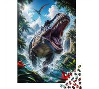 1000 Piece Mini Jigsaw Puzzle For Adults Dinosaur Jungle Waterfall Birthday
