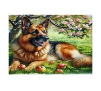 1000 Piece Mini Jigsaw Puzzle for Adults Dog Apple Blossom Gift Idea | 70x50cm Cardboard Puzzle Lovers Family Bonding Puzzle Assembly Birthday Gift Home Decor